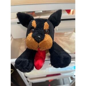 Plushland March of Dimes Rottweiler Dog Plush Red Heart Bean Bag 2000 99-053